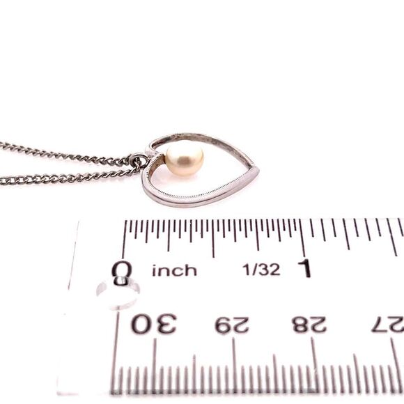 Mikimoto Estate Akoya Pearl Necklace 16" Sterling Silver M431 - Picture 6 of 6